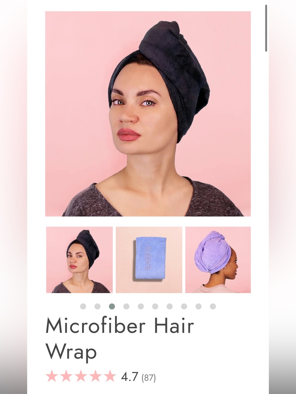Sleeke Microfiber Hair Wrap - Black